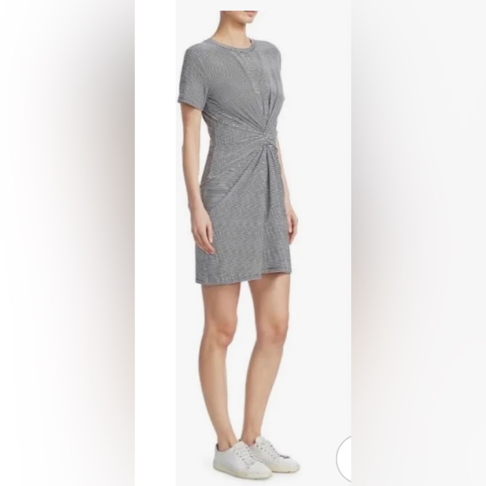 Theory KNOT TEE DRESS RUBRIC Sz M grey